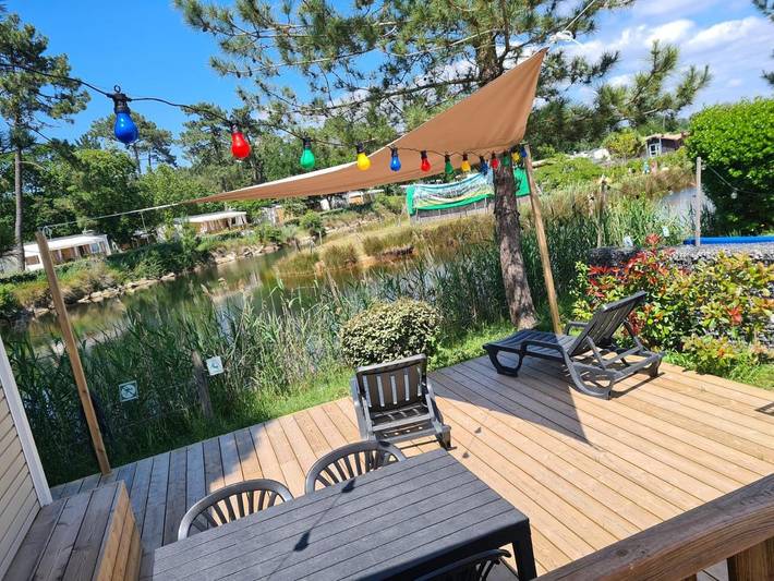 Camping para 5 personas, con piscina y jardín además de vistas al lago y vistas en Cap Ferret