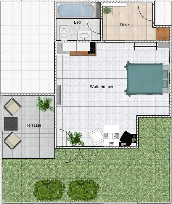 Ferienwohnung für 2 Personen, mit Balkon/Terrasse und Terrasse, kinderfreundlich in Landkreis Rosenheim - 2
