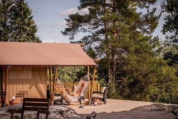 Camping für 10 Personen, mit Whirlpool und Sauna, mit Haustier in Schweden