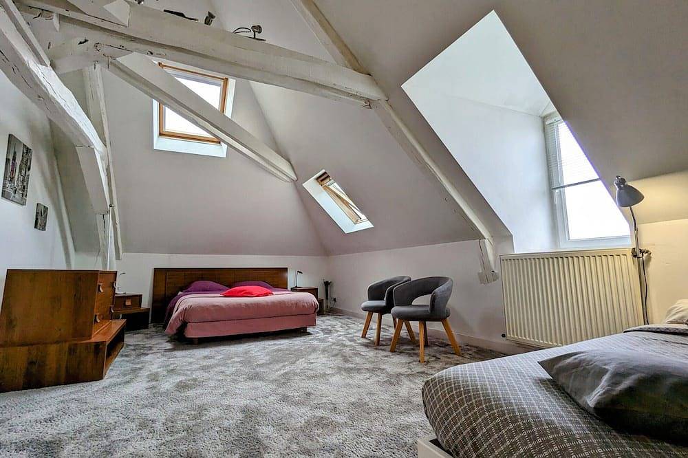 Spacious 4-Person Room with Private Bath and Breakfast Included in Châteauroux, Châteauroux region
