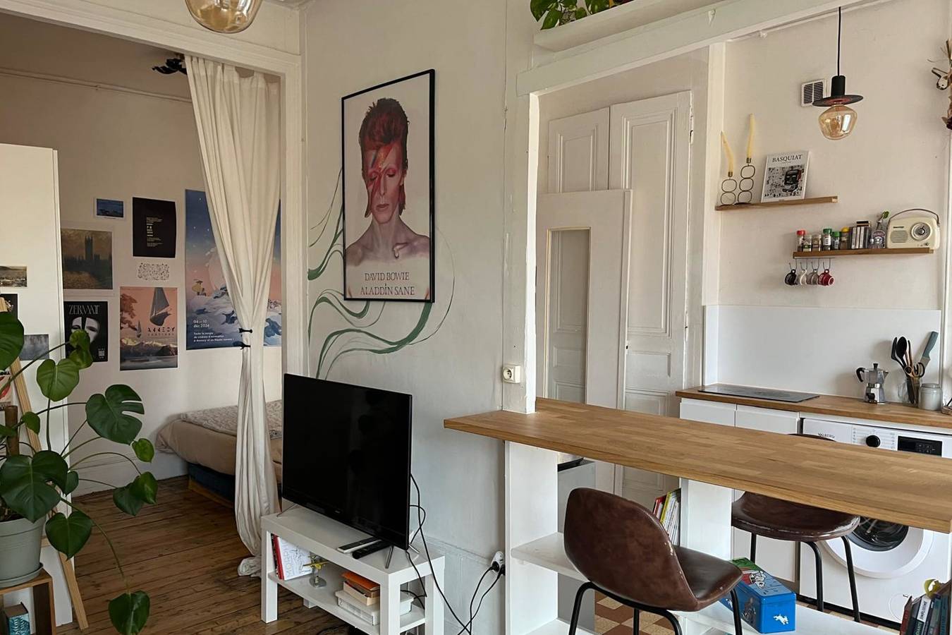 Monolocale intero, Bright studio in Lyon, ideal for two people in Lione, Rodano