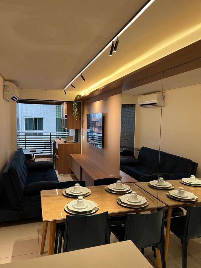 Casas e apartamentos de temporada para 6 pessoas, com piscina infantil e balcão e ainda piscina em Tambaú