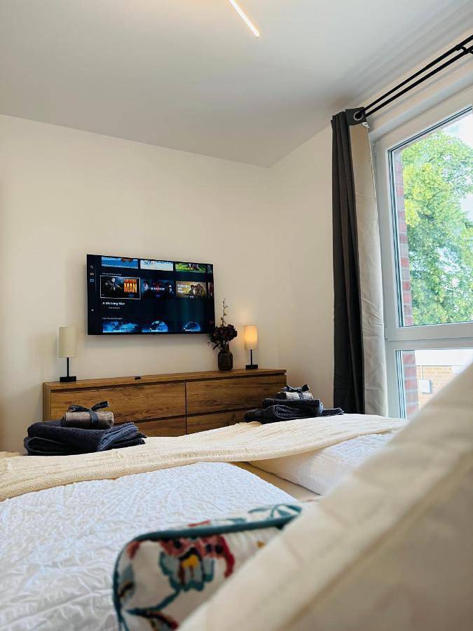 Gîte pour 8 personnes, avec balcon et vue, animaux acceptés à Bad Schwartau