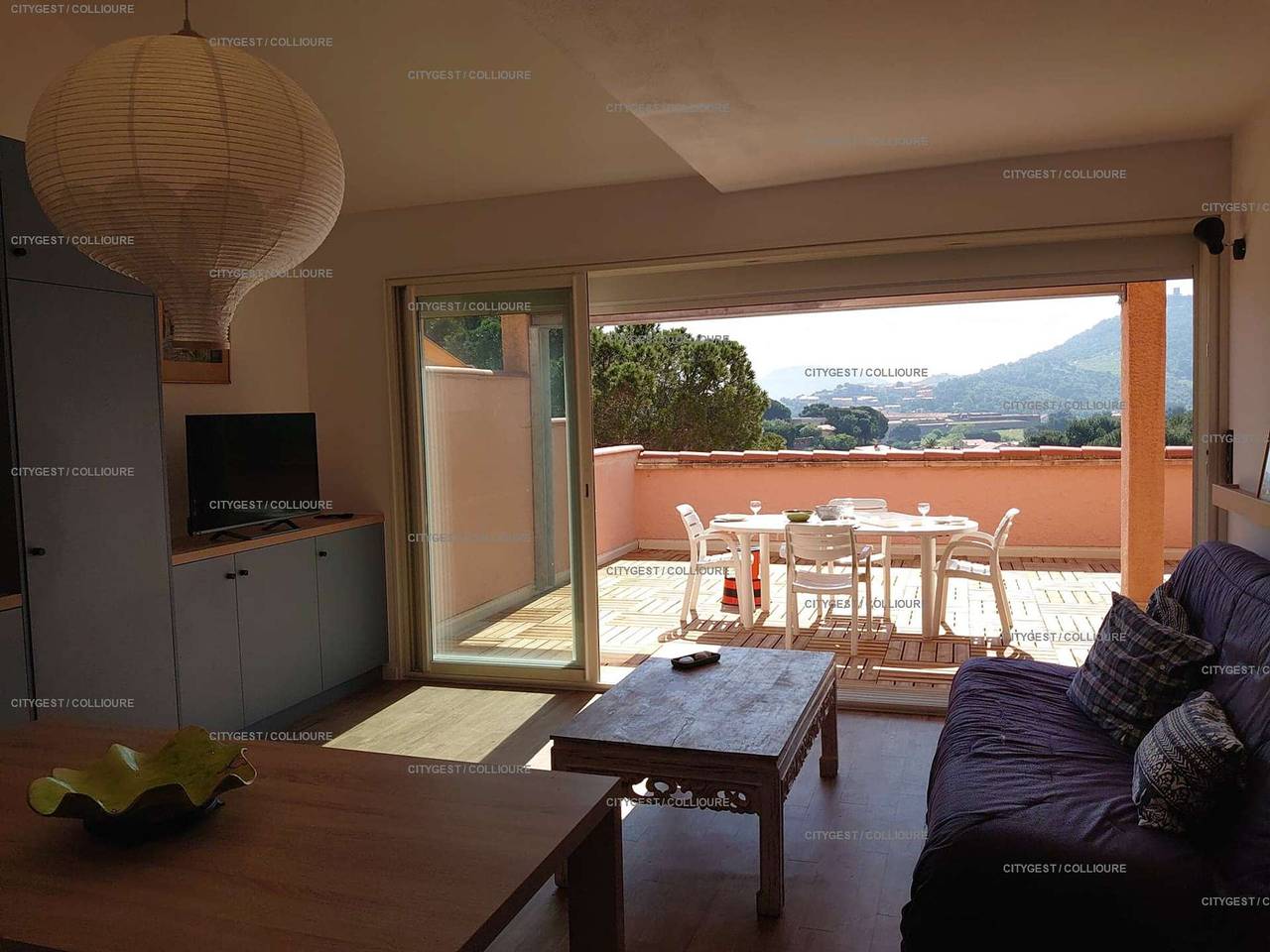 Ganze Wohnung, F2 Wohnung mit Terrasse, Klimaanlage und Parkplatz in Collioure in La Côte Vermeille, Collioure