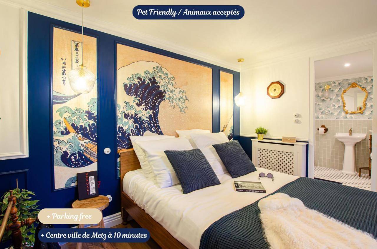 Appartement entier, The Great Wave, appartement calme avec terrasse et parking gratuit in Le Ban-Saint-Martin, Metz-Campagne