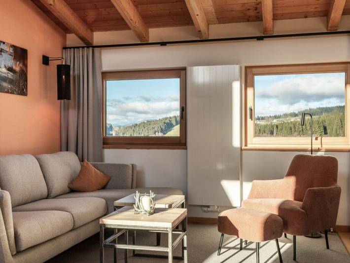 Ferienwohnung für 2 Personen, mit Terrasse und Sauna sowie Ausblick
