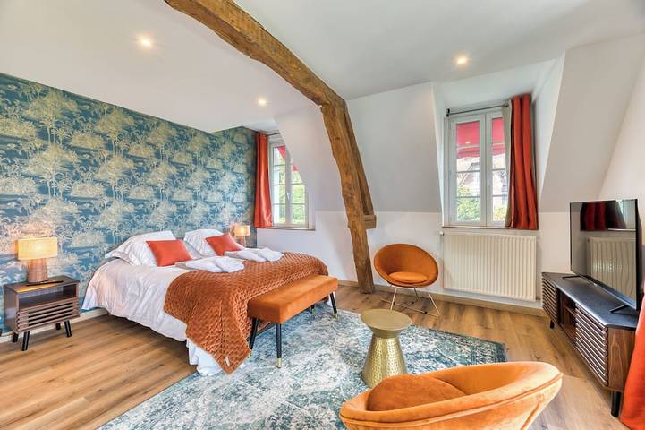 Location de vacances pour 6 personnes, avec jardin ainsi que jacuzzi et balcon, animaux acceptés à La Bouille - 4