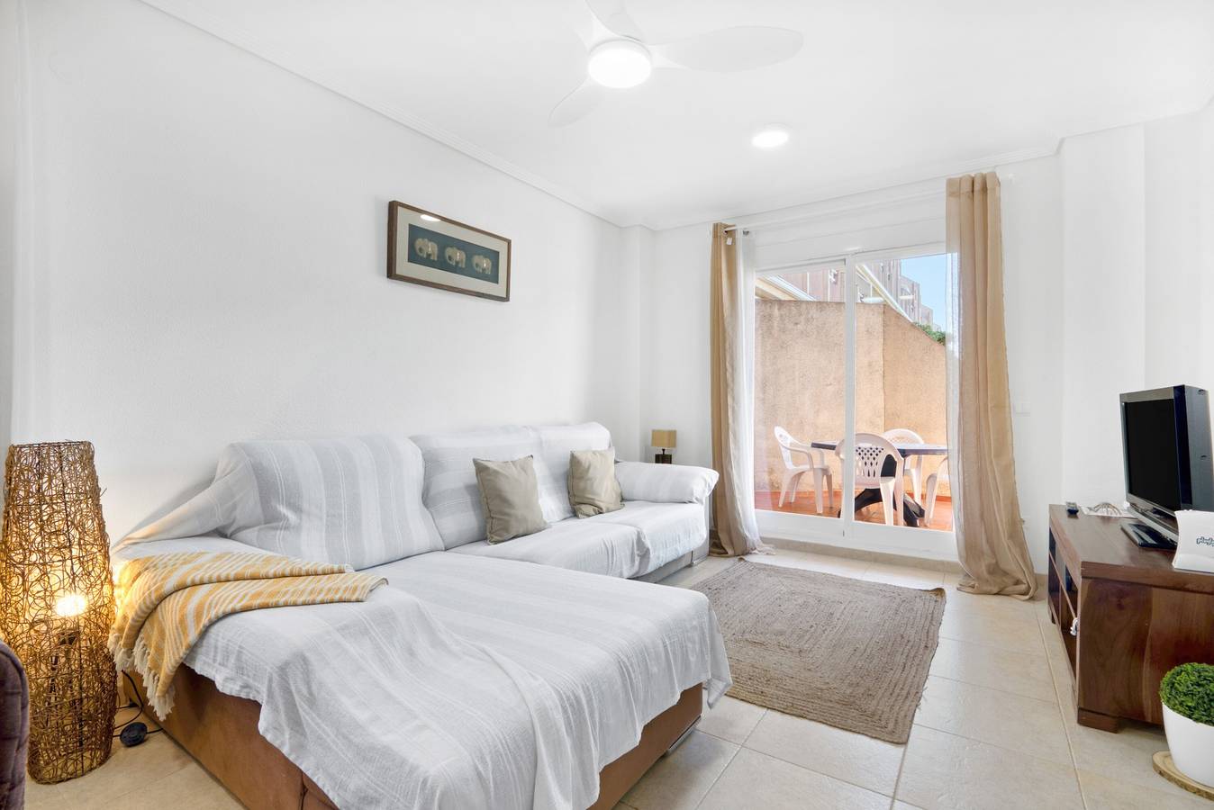 Ganze Wohnung, Ferienhaus 'Ca Blanca Paraíso Ll' mit Bergblick, Wlan und Klimaanlage in El Palmar, Costa Blanca