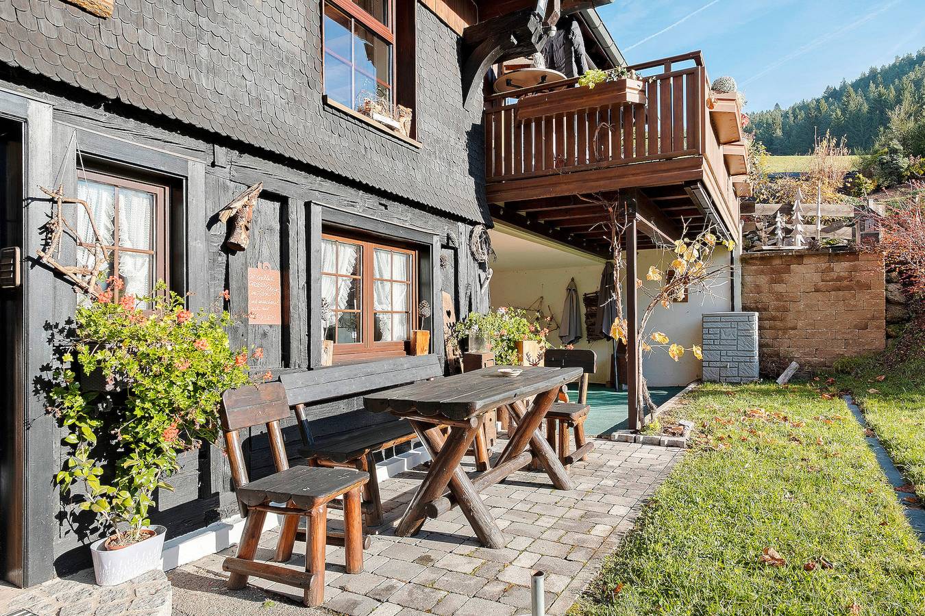 Ganze Wohnung, Ferienwohnung Steinhäusle 1 mit Bergblick, Gemeinschaftsterrasse und Wlan in Vöhrenbach, Mittlerer Schwarzwald