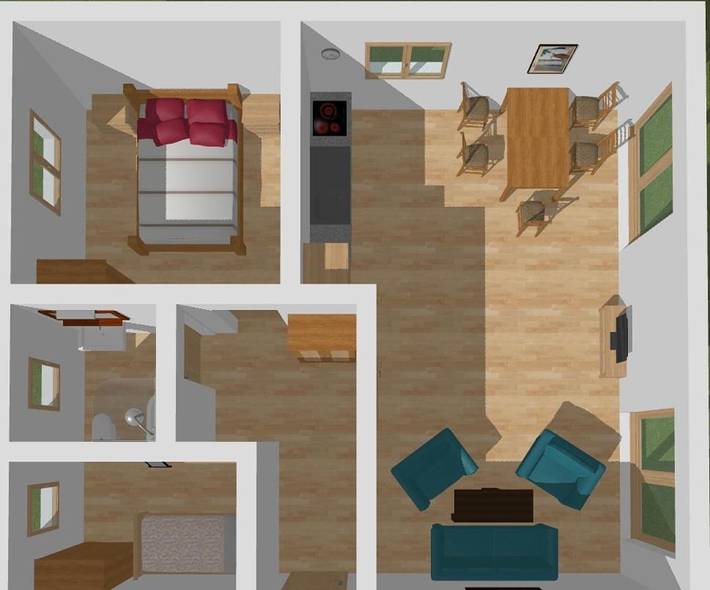 Ferienhaus für 4 Personen, mit Sauna und Ausblick sowie Garten in Storkow - 3