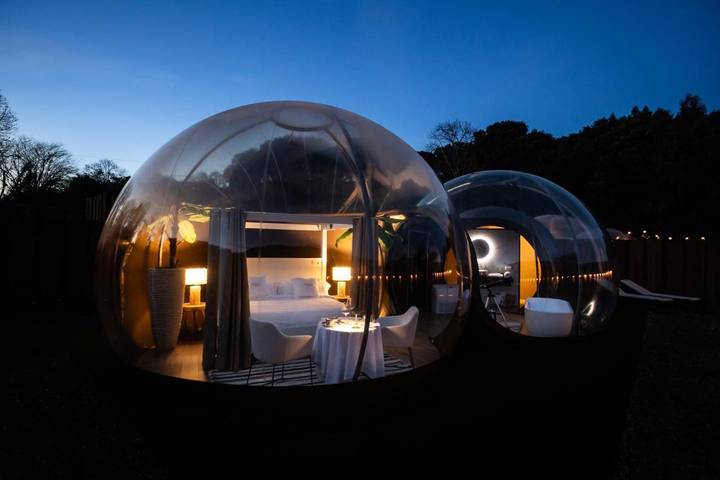 Camping voor 2 personen, with Terras and Whirlpool as well as Tuin and Uitzicht in Asturië
