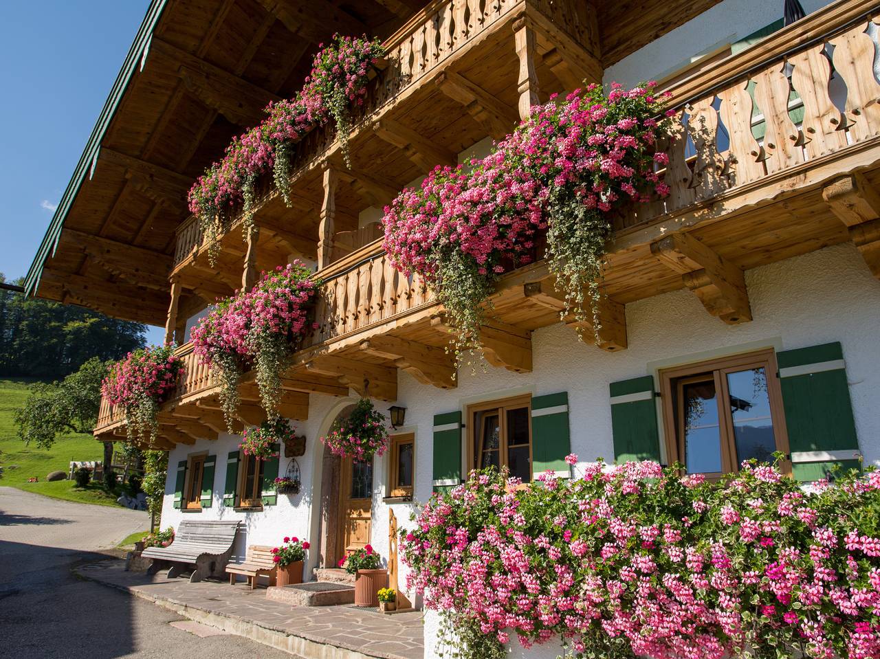 Ramslerhof - Chiemgau Karte - Ferienwohnung Zinnkopf, 50m², 1 separates Schlafzimmer, Balkon in Inzell, Bayerische Alpen