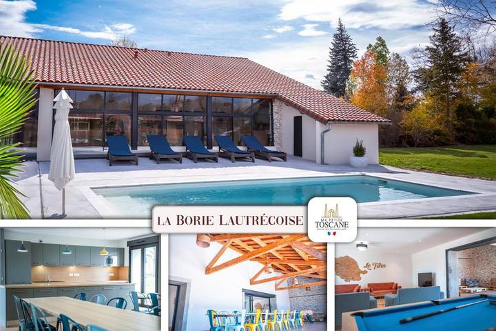 Location de vacances pour 26 personnes, avec piscine et jardin à Jonquières (Tarn)