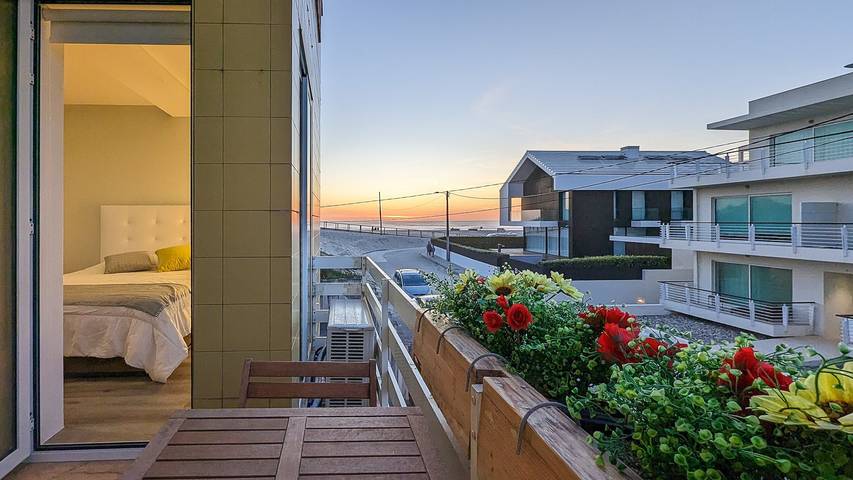 Ganze Wohnung, Apartment 'Costa Nova Ocean View' mit Meerblick, Wlan und Klimaanlage in Ria de Aveiro, Gafanha da Encarnação