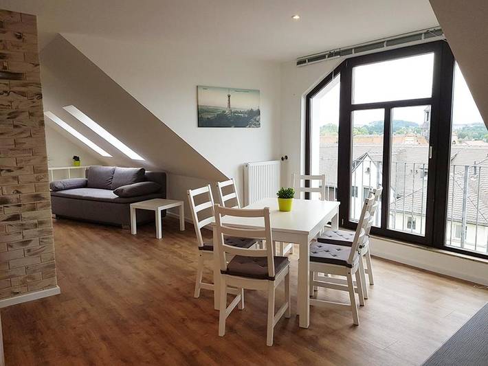 Ferienwohnung für 4 Personen, mit Balkon und Ausblick in Colditz