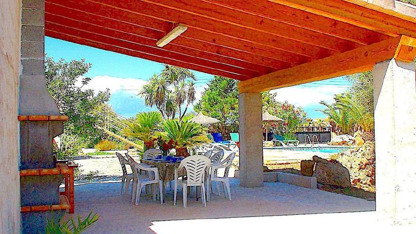 Finca Can Almendro Campos - Terrasse, Pool, Garten in Campos, South Majorca