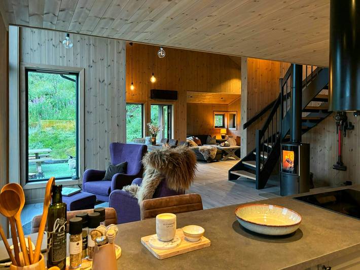 Berghütte in Ljosland mit Skipiste direkt vor der Haustür in Åseral