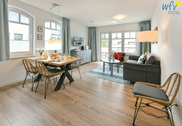 Ferienwohnung für 4 Personen, mit Balkon und Sauna in Binz