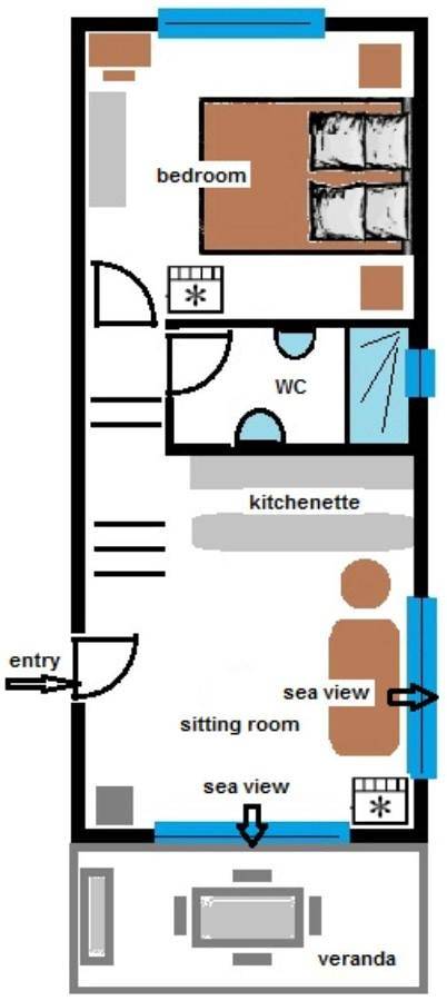 Maison d’hôte pour 3 personnes, avec vue et balcon à Corfou - 3