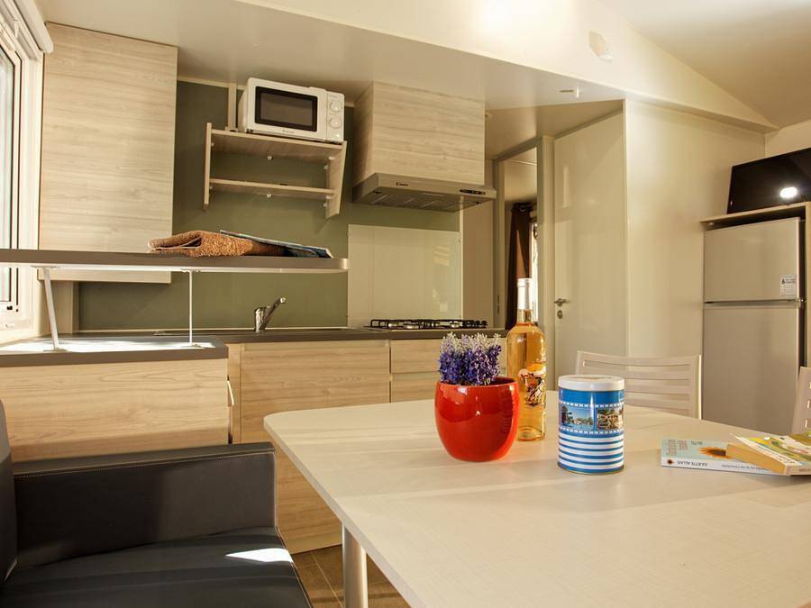 Camping Abri de Camargue - Mobile home 6 persons - Mobil-home Select Tv Lv Clim Wifi - 3 bedrooms - sleeps 6 in Le Grau-du-Roi, Côte d'Améthyste