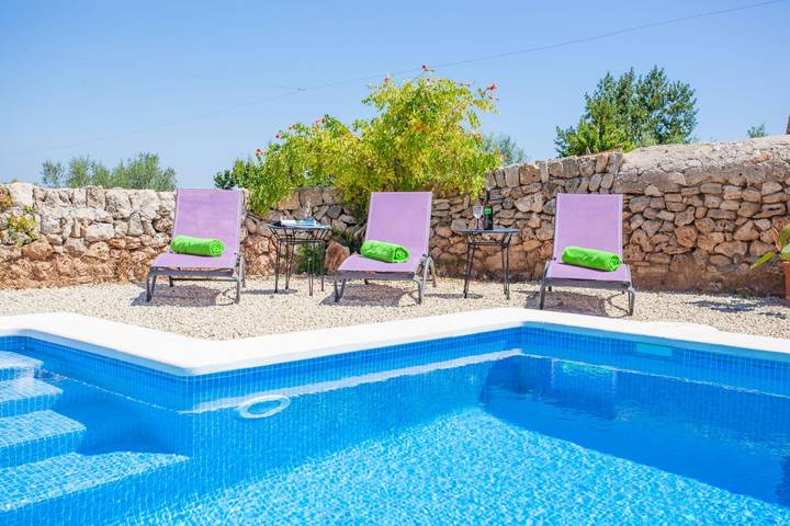 Sa Vinyota - Ferienhaus mit privaten Pool in Llubi. Wifi gratis in Llubí, Mallorca Inselmitte