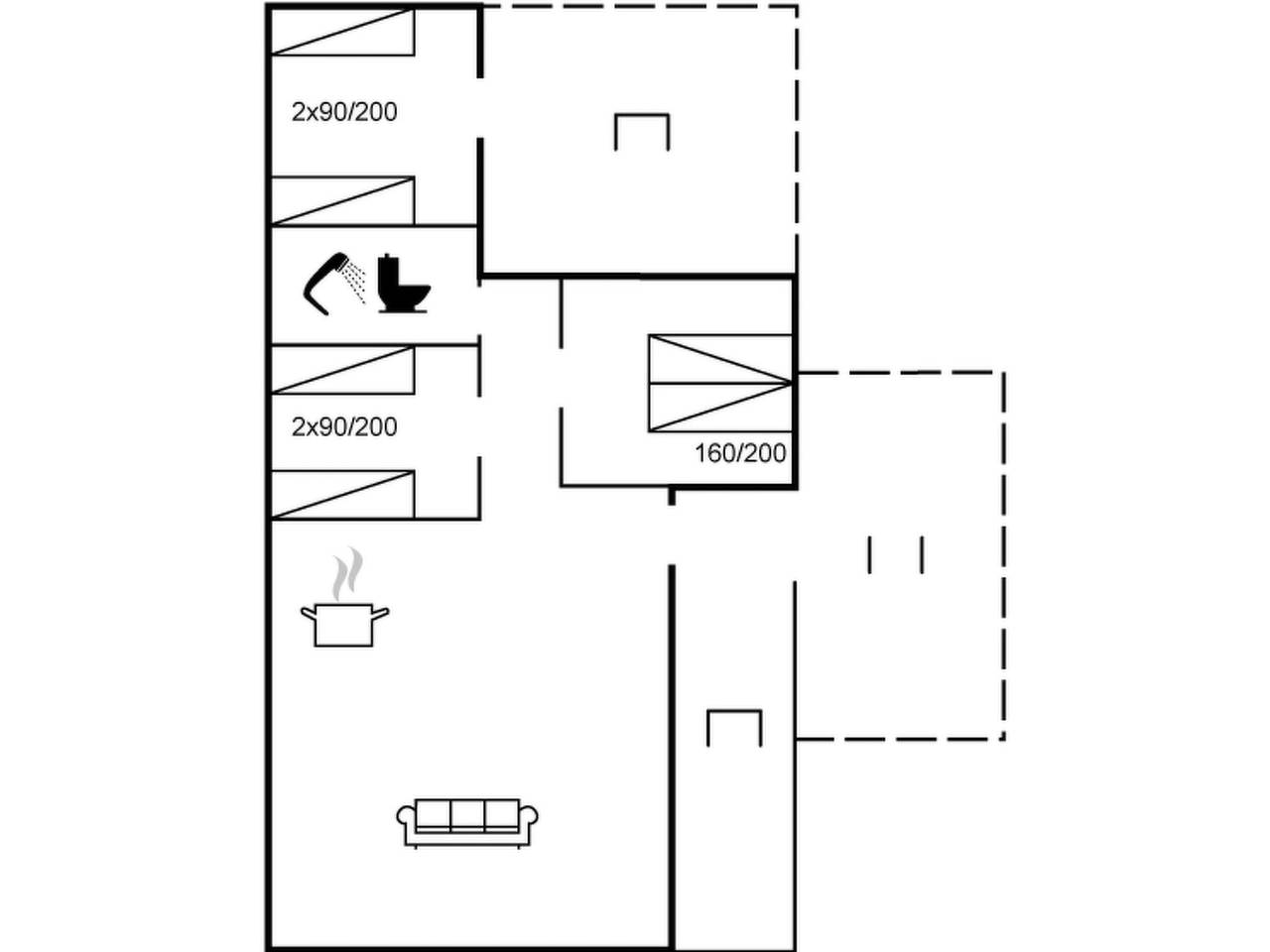 "Bondi" - 150m from the sea in Boderne, Aakirkeby