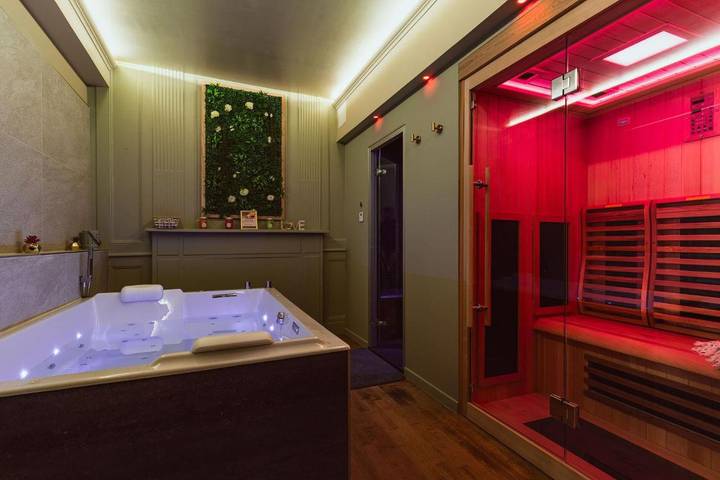 Maison de vacances pour 2 personnes, avec Jacuzzi ainsi que Terrasse et Sauna