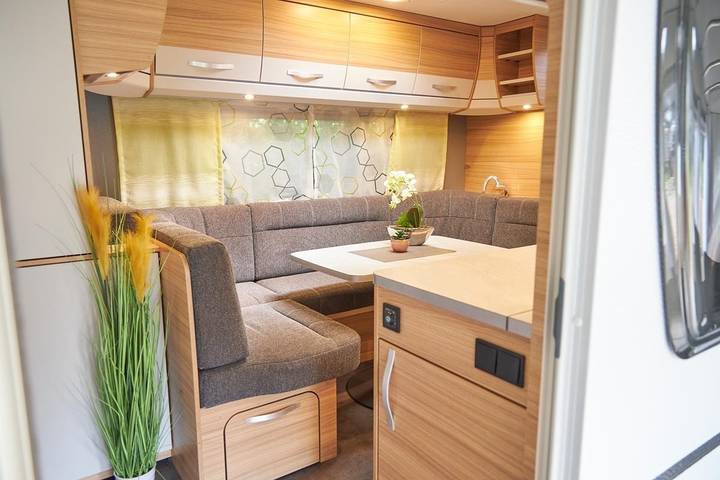 Wohnwagen für 5 Personen, mit Terrasse und Garten sowie Ausblick in Niedersachsen