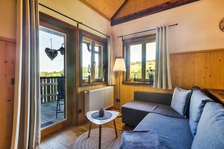 Chalet „Oberwald 4" mit privater Terrasse, Garten, Sauna, Wlan und Parkplatz in Schotten, Vogelsberg Region