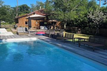 Gîte pour 6 personnes, avec jardin à Argelouse
