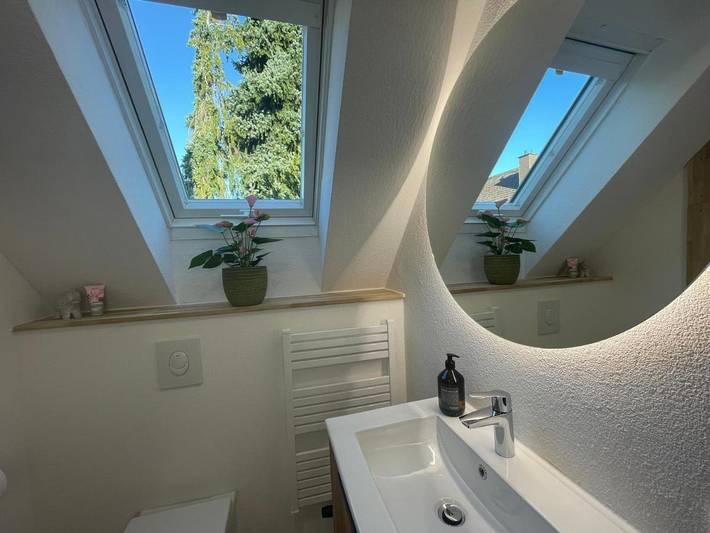 Ferienwohnung für 8 Personen, mit Balkon und Garten sowie Ausblick