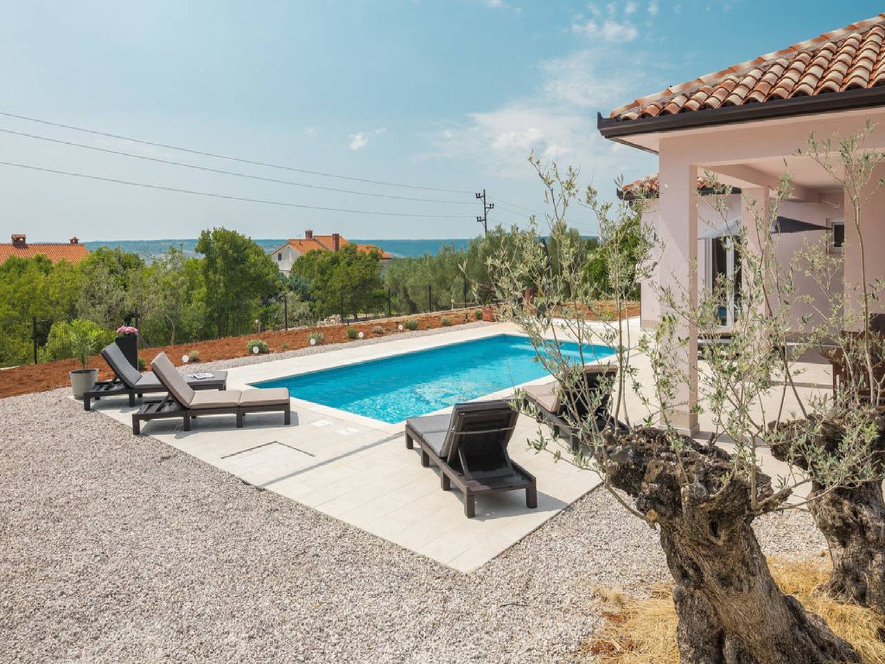 Villa für 6 Personen mit Meerblick in Raša, Ostküste Istrien