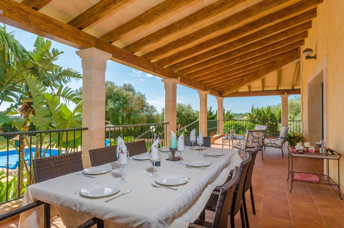 Can Bou – Villa mit Privatpool am Stadtrand von Ses Salines und nur 4 km vom Strand entfernt. Wifi gratis. in Ses Salines, Mallorca Süden