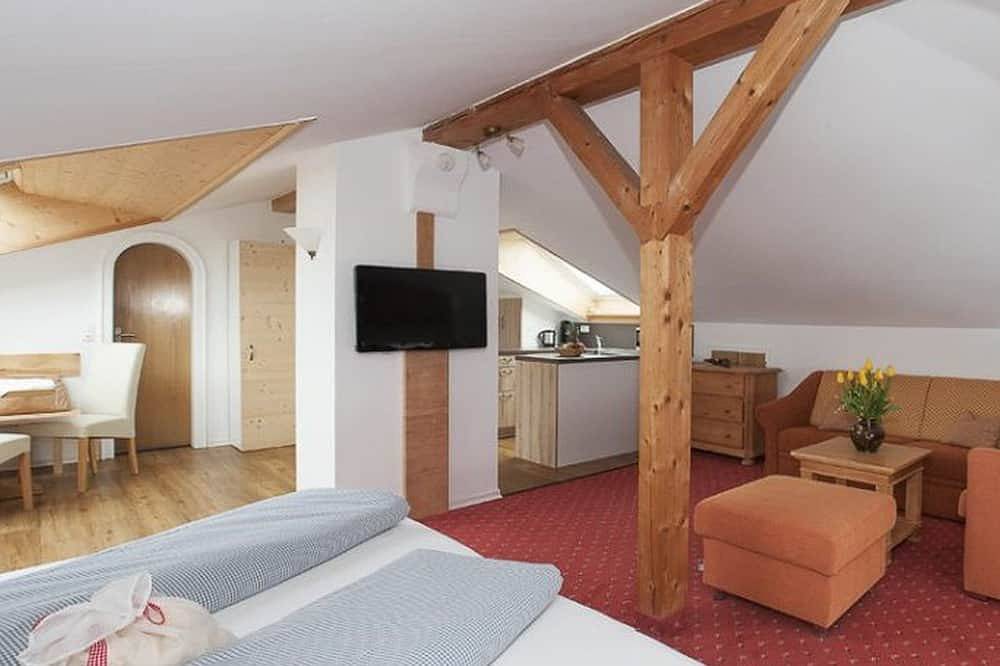 Ganze Wohnung, Apartment Heimgartenblick mit 52 qm, 1-Zimmer-Apartment, max. für 4 Personen in Seehausen am Staffelsee, Das Blaue Land