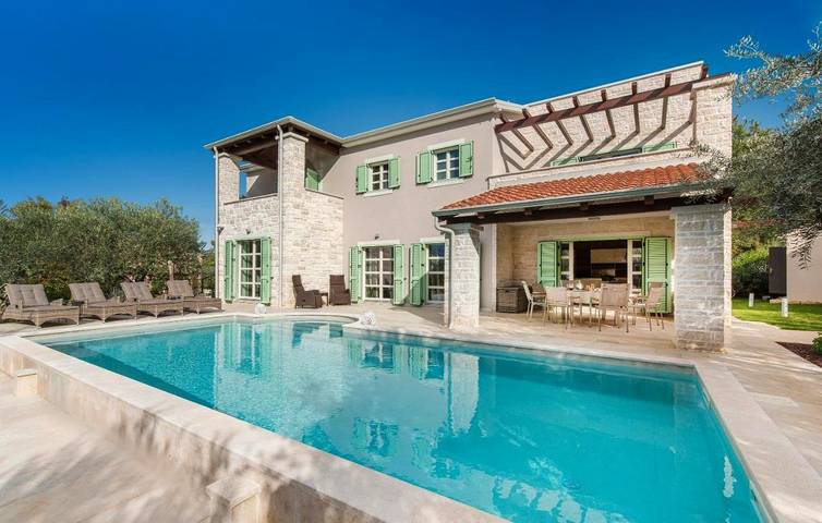 Dom wakacyjny dla 8 osób, z ogród i basen oraz widok w Porec i okolice