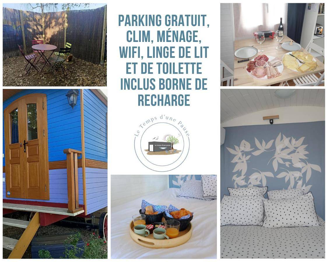 Roulotte Authentique 'Le Temps d une Pause" en face du Beaujolais - Climatisation et Borne recharge véhicule électrique in Montmerle-sur-Saône, Région de Bourg-en-Bresse