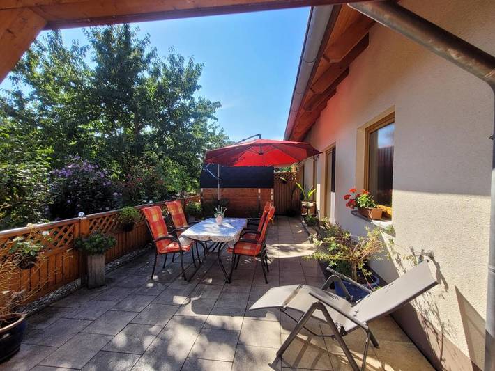 Ferienwohnung für 2 Personen, mit Terrasse und Sauna sowie Ausblick