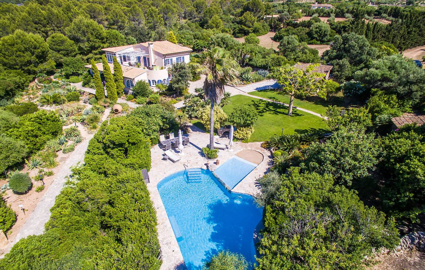 Rückzugsort mit Meerblick, Pool und Terrasse, 2,5 km zum Strand in Colònia de Sant Pere, Artà