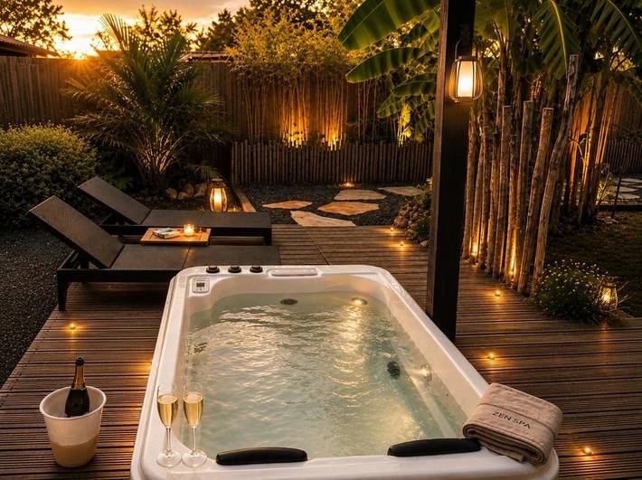 Location de vacances pour 2 personnes, avec Jacuzzi et Terrasse ainsi que Jardin et Sauna à Mios