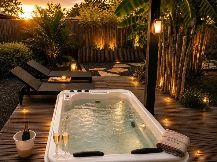 Ferienhaus für 2 Personen, mit Whirlpool und Sauna sowie Garten - 1