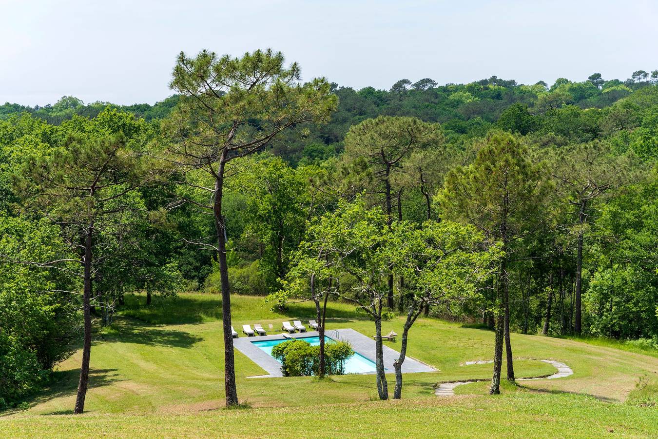 Maison de vacances 'Espace, Luxe, Calme Et Nature' avec vue sur les montagnes et climatisation in Saint-Martin-de-Seignanx, Côte d’Argent