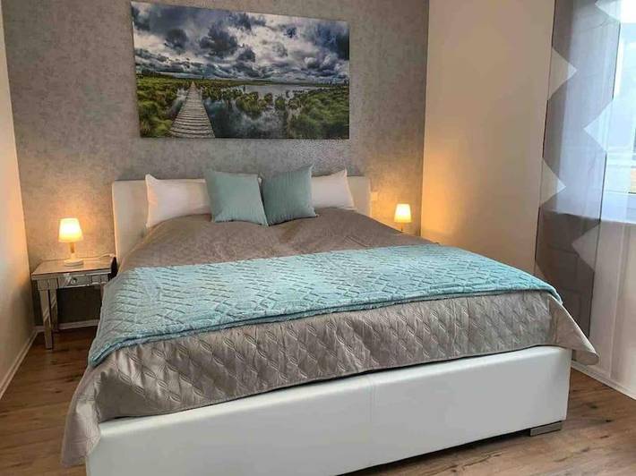 Ferienwohnung für 4 Personen, mit Terrasse und Garten sowie Ausblick