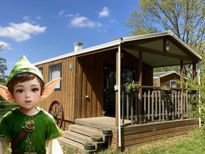 Camping le Lac O fées - Mobilheim 4 personen - Morgane Ana Cassandre Mobilheim Confort 31m² - 2 Zimmer auf Parzelle >100m2 in Priziac, Pontivy und Umgebung
