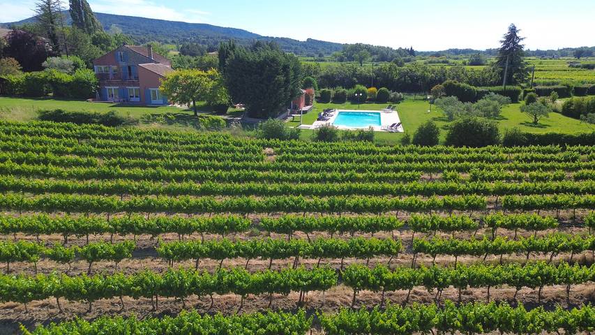Les Vignes - Glycine (8p) with pool in Villedieu, Vaucluse
