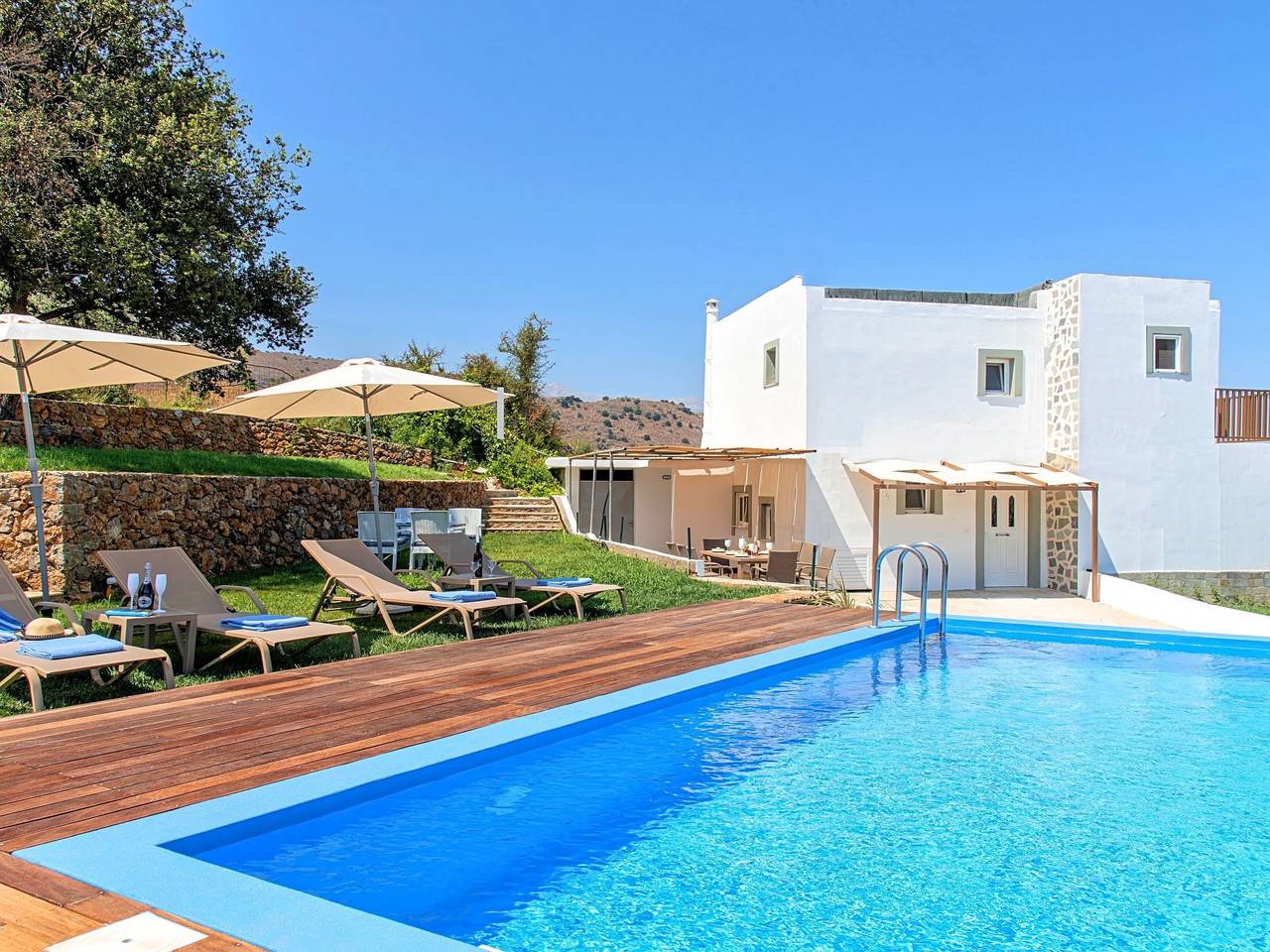 Georgioupolis Blaue Villa Privater Pool in Georgioupoli, Chania en omgeving