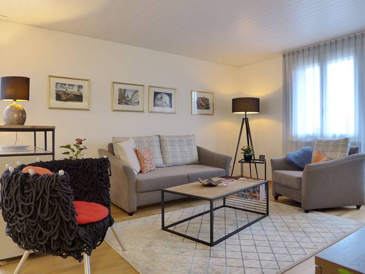 Ferienwohnung für 2 Personen, mit Garten und Seeblick sowie Terrasse und Ausblick am Thunersee - 3