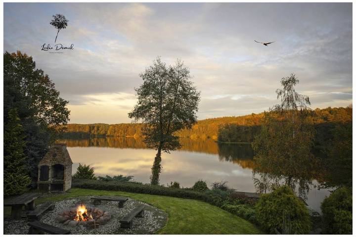 Domek letniskowy dla 5 osób, z sauna i widok oraz widok na jezioro i ogród - 1