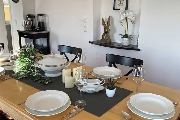 Ferienwohnung für 6 Personen, mit Garten und Balkon, mit Haustier in Poppenhausen