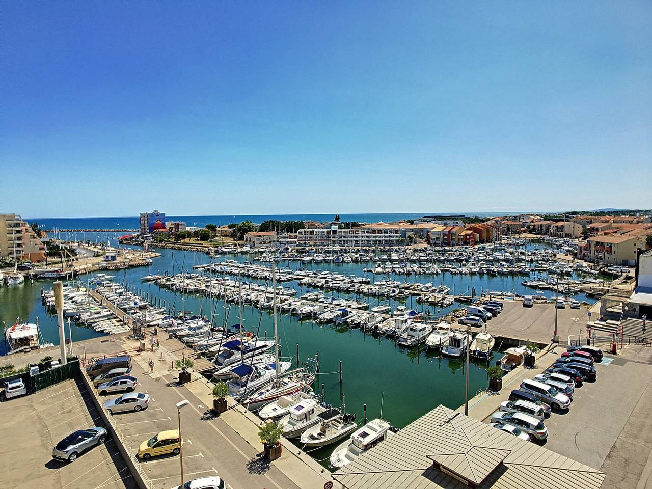 Estudio entero, Location Saisonniere- Studio Cabine - 4 Couchages - Vue Degagee Port Et Mer - Carnon in Mauguio, Côte D'améthyste