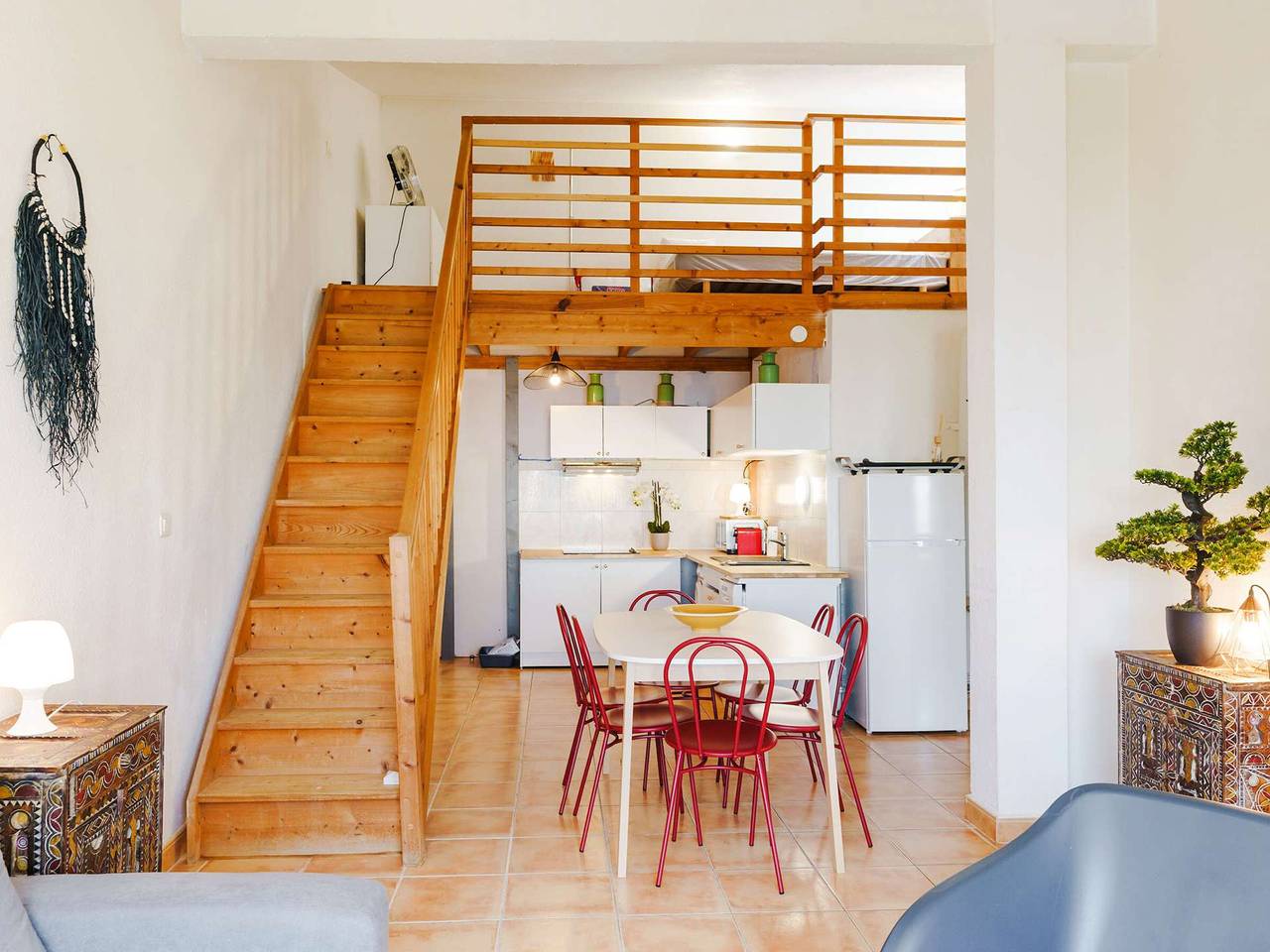 Ganze Wohnung, Renoviertes, klimatisiertes T2 Mezzanine - nahe Strand Chalets, 6 Pers, Gratis Parken, Wlan möglich in Plage des Chalets, Gruissan